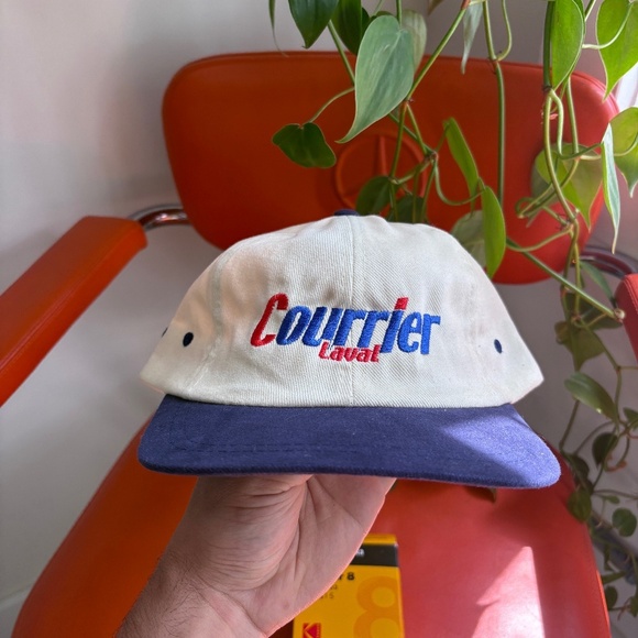 vintage COURRIER LAVAL dad hat strapback - Picture 1 of 8